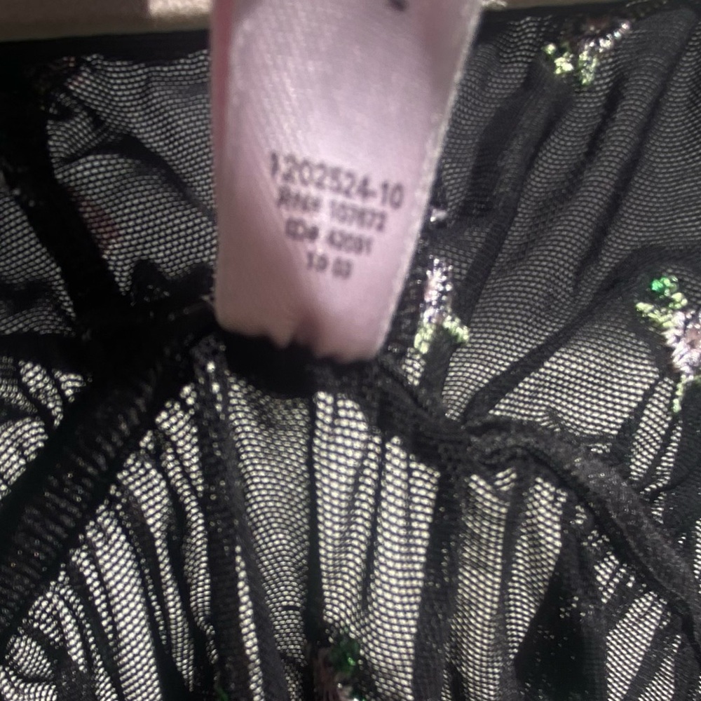 Y2K RARE Victoria’s Secret Black Floral Embroidered Babydoll Cami Top Size S - Picture 9 of 9